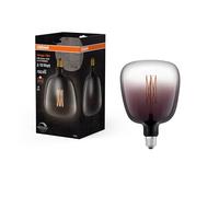 OSRAM Vintage 1906 smoke tinted LED lamp, 4.5W, 150lm, globe shape with 140mm diameter & E27 base, warm white light, straight filament, dimmable, life of up to 15,000 hours