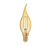 OSRAM Vintage Edition 1906 Ampoule LED à Filament | Culot E14 | Forme Flamme Coup de Vent Or Ambrée | Blanc Chaud 2500K | 2,5W (équivalent 22W)