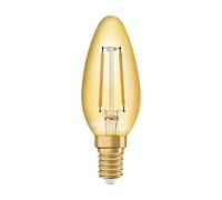 OSRAM Vintage Edition 1906 Ampoule LED à Filament | Culot E14 | Forme Flamme Or Ambrée | Blanc Chaud 2500K | 2,5W (équivalent 22W)