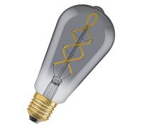 OSRAM Vintage Edition 1906 Ampoule LED à Filament Spirale | Culot E27 | Forme Edison Smoke | Blanc Chaud 1800K | 5W (équivalent 15W)