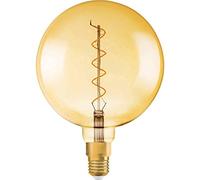 Osram Vintage Edition 1906 Ampoule LED à Filament Spirale - Culot E27 - Forme Spéciale Globe 200mm Big Globe Or Ambrée - Blanc Chaud 2000K - 5W (Équivalent 28W)