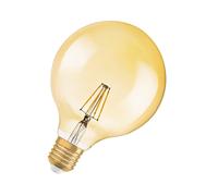 Osram Lampe LED Vintage Edition 1906 en forme de boule avec culot E27, sans gradation, transparente, 2,8 watts, blanc chaud - 2400 Kelvin, paquet de 1, Globe