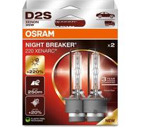 Duopack OSRAM D2S Xenarc Nuit Breaker 220 Jusqu'À +220% 4500 K Modèle 2024/25