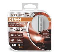 Osram XENARC NIGHT BREAKER LASER D3S Next Generation, luminosité supérieure + 220%, ampoule xénon HID, lampe à décharge, 66340XNN-HCB, boîtier duo (2 lampes)