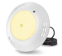 OSREE 35W Projecteur Piscine LED Montage en Surface, 3000K Lampe de Piscine Extra-Plate 2800lm Non Dimmable, Ø275mm, Étanche IP68 Remplie Résine Ampoule pour Piscines Béton et Liner, 12V AC/DC
