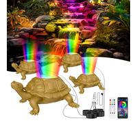 OSREE Eclairage Bassin Nuit avec 12V Transformateur et Timer, 6W Spot pour Bassin avec Contrôle APP, IP68 Étanche Lumière LED Submersible pour Fontaine Cascade Jardin Aquatique Set 4