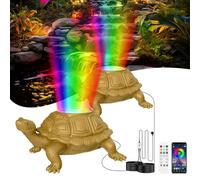 OSREE Lumière LED Submersible avec 12V Transformateur et Timer, 6W Tortue Projecteur de Bassin avec Contrôle APP, Spots Immergés Étanches IP68 Étanche pour Fontaine Cascade Jardin Aquatique, Set 2
