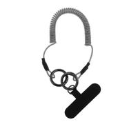 OSRGZRNGR Lanière de téléphone avec languette d'attache universelle anti-perte Noir extensible jusqu'à 1 m