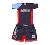 OSS Sports Lot de 2 maillots de compression pour homme BJJ, MMA, grappling Kit de compression et short - Rashguard de jiu jitsu, BJJ, sans GI, MMA, Noir, L