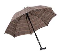 Ossenberg 3030 parapluie Twin avec poignée Fritz en forme de carreaux, hauteur réglable de, 87 95 cm, marron