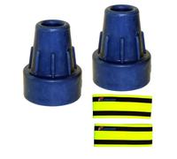 Ossenberg capsules de béquilles bleues 16 mm 2 pièces + Olanmarp bracelet velcro avec bandes 2 pièces