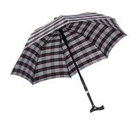Ossenberg Twin parapluie avec poignée Fritz - Ø 105cm - 2 en 1 canne & parapluie - canne de marche, aide à la marche, support de marche - réglable en hauteur - noir/bleu - 87-95 cm