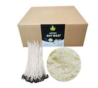 Ossidde® - Cire de Soja(1.8kg) Végétale 100% Naturelle,Cire pour Bougie - Combustion Non Toxique - OFFERTES 100pcs Mèches de Bougie Bricolage