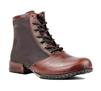 osstone Bottes de Moto pour Hommes Mode Zipper-up Bottes Chukka en Cuir Chaussures décontractées OS-5008-2-red-brown-11