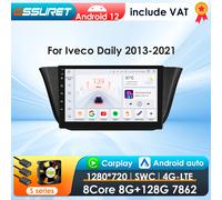 OSSURET 2Din CarPlay Android 12 autoradio pour Iveco Daily 2013-2021 lecteur multimédia de voiture GPS Autoradio intelligente 4G-LET DSP 360Camera S8 B