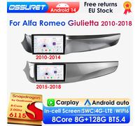 OSSURET Android 14 autoradio pour Alfa Romeo Giulietta 2010-2018 voiture multimédia GPS Carplay 4G DSP BT 360 caméra par Snapdragon6115 P3CP(4Core 2G 64G) A