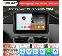 OSSURET Android 14 autoradio pour Renault Clio 3 2005 2006 2007-2014, système intelligent Carplay, lecteur vidéo multimédia, GPS 4G 6115 QS8 (8Core 8G 128G)