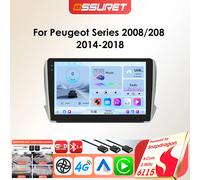 OSSURET Android autoradio GPS lecteur pour Peugeot 208 2008 CC 2012-2018 Carplay Auto GPS 2DIN Auto multimédia par Snapdragon 6115 QS8 rearcam