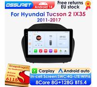 OSSURET Android14 autoradio pour Hyundai Tucson 2 IX35 2011-2017 voiture multimédia GPS Carplay 4G DSP BT 360 caméra par Snapdragon6115 QS8 (8 cœurs, 8 Go, 128 Go) B