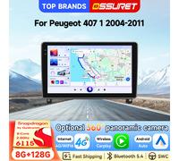 OSSURET Autoradio Android 15 9'' 6115 le plus vendu pour Peugeot 407 1 2004-2011, unité centrale 8 cœurs 2.0GHz, DSP Audio, Bluetooth, SWC en option, 360 ° Caméra panoramique, livraison rapide, P2CP