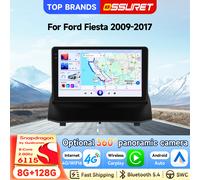 OSSURET Livraison Rapide Autoradio Android 15 2 Din 9 Pouces pour Ford Fiesta 2009 - 2017 par Qualcomm Snapdragon 6115 Octa Core Navigation GPS Bluetooth Mains Libres SWC CarPlay Sans Fil Android Auto