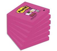 Post-it Super Sticky Notes repositionnables 90 feuilles 76 x 76 mm Fuchsia