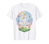 Ostara Équinoxe de Pâques Wiccan Floral Sky Illustration T-Shirt