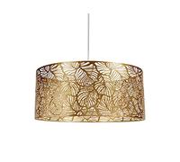Ostaria 33018 Plafonnier Calathea - Suspension en métal doré - Lampe Suspendue Hauteur 15 cm, diamètre 35 cm - Suspension luminiare modèle Calathea doré