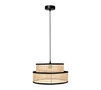 Suspension gigogne ronde cannage Yuca Ostaria Naturel et noir G