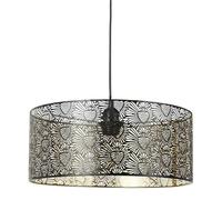 Suspension métal Corazon noire et dorée - Ostaria