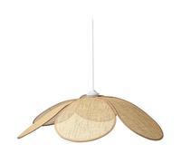 Ostaria 37959 Plafonnier, Suspension cannage rotin naturel 'Margaux' - Ø 68 cm, couleur naturelle - Plafonnier d'intérieur E27 pour salle à manger, salon, chambre