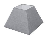 Ostaria 91867 Abat jour Carré gris clair - Dimensions : base 41 cm x hauteur 29,5 cm - Inclus Adaptateur/réducteur amovible pour douille E14/E27