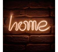 Ostaria Néon mural à piles Home blanc chaud
