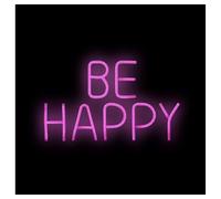 Ostaria Néon mural USB Be Happy rose