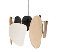 Ostaria Suspension lin et jute Almeria beige, noir et marron