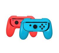 OSTENT 2 x Griffhalter Grip Kit für Nintendo Switch Joy-Con Controller Farbe Rot und Grün