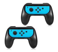 OSTENT 2 x Griffhalter Grip Kit für Nintendo Switch Joy-Con Controller Farbe Schwarz