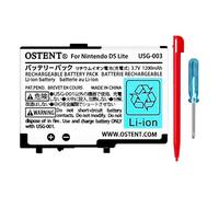 OSTENT Batterie lithium-ion rechargeable 3,7 V 1200 mAh - Kit d'outils pour Nintendo DSL NDS Lite