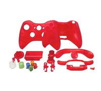 OSTENT Coque de Remplacement et kit de Boutons compatibles avec Le contrôleur sans Fil Microsoft Xbox 360 - Couleur Rouge