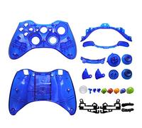 OSTENT Coque de Remplacement et kit de Boutons compatibles avec Le contrôleur sans Fil Microsoft Xbox 360 - Couleur Bleu