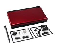 OSTENT Kit Complet de PièCes de Rechange pour Coque de BoîTier de Remplacement Compatible avec Nintendo DS Lite NDSL, Couleur Rouge et Noir