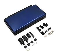 OSTENT Kit de Coque de Boîtier de Remplacement de PièCes de RéParation ComplèTe Compatible pour Nintendo DS Lite NDSL, Couleur Bleu et Noir