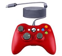 OSTENT Manette de Jeu USB Filaire pour Console Microsoft Xbox 360 Windows PC Ordinateur Portable Jeu vidéo Couleur Rouge