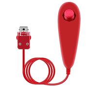 OSTENT Manette Nunchuck Filaire Basée sur Le Mouvement pour Nintendo Wii Console Jeu Vidéo Couleur Rouge