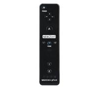 OSTENT Télécommande 2 en 1 avec Motion Plus intégré pour Console Nintendo Wii (Noir)