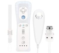 OSTENT Télécommande Capteur de Mouvement + Combo Nunchuck Filaire Compatible pour Console Nintendo Wii Couleur Blanc