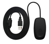 OSTENT USB Contrôleur Sans Fil Gamepad Manette PC Portable Ordinateur Gaming Récepteur pour Microsoft Xbox 360 Slim Jeu - Couleur Noire