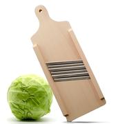 OSTENTO Broyeur de chou | Broyeur à légumes en bois - Mandoline Râpe Trancheuse Fruits Légumes à Lames tranchantes en Acier Inoxydable - Fabriqué en UE (3 Lames)