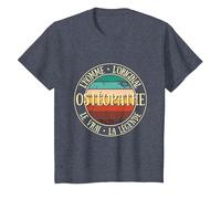 Ostéopathe Homme Original légende Humour ostéopathie Cadeau T-Shirt, Enfant, Bleu Chiné, 4 Ans