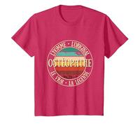 Ostéopathe Homme Original légende Humour ostéopathie Cadeau T-Shirt, Enfant, Rouge Chiné, 4 Ans